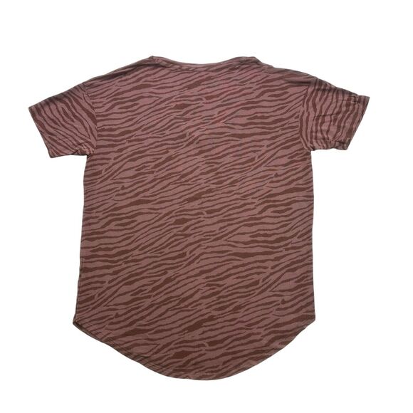 American Eagle Shirt Womens XS Soft & Sexy Striped V Neck Oversized Short Sleeve - Picture 2 of 12